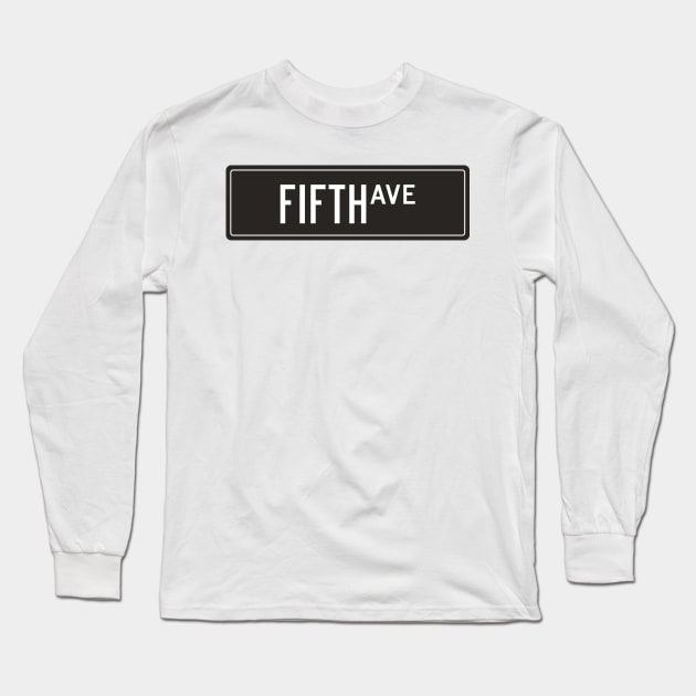 Fifth ave black Long Sleeve T-Shirt by annacush